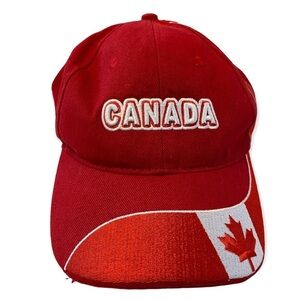 Tall Ships Trading Co. Canada Ball Hat Cap Red OSFA